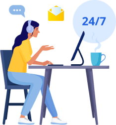 Customer support representative offering 24/7 assistance – KGN Solutions
