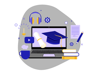 Digital learning and training visuals for education-focused platforms
